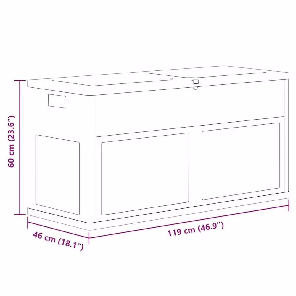 Berkfield Home Garden Storage Box 320 L Black and Blue – 6