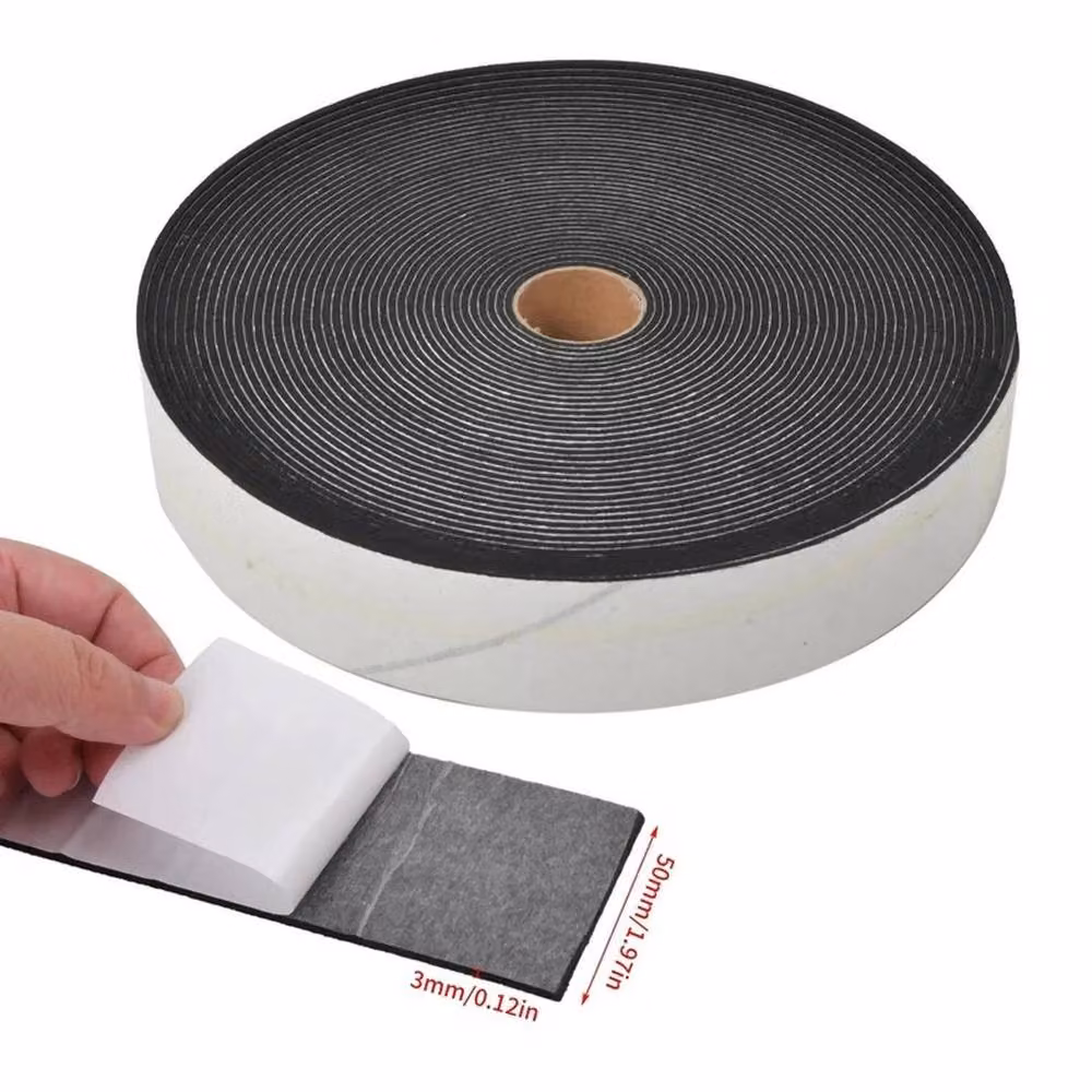NESTLUNE Self Adhesive Felt Strip Furniture Pad Roll, Black, 20m – 6