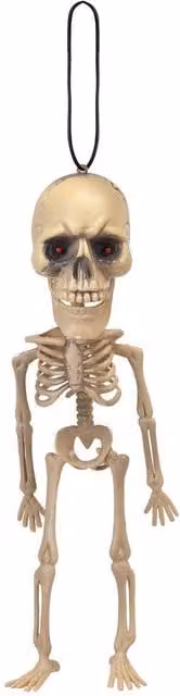 VFM e-Store Halloween Skeleton Big Head Decoration with Red LED Eyes in White – 1