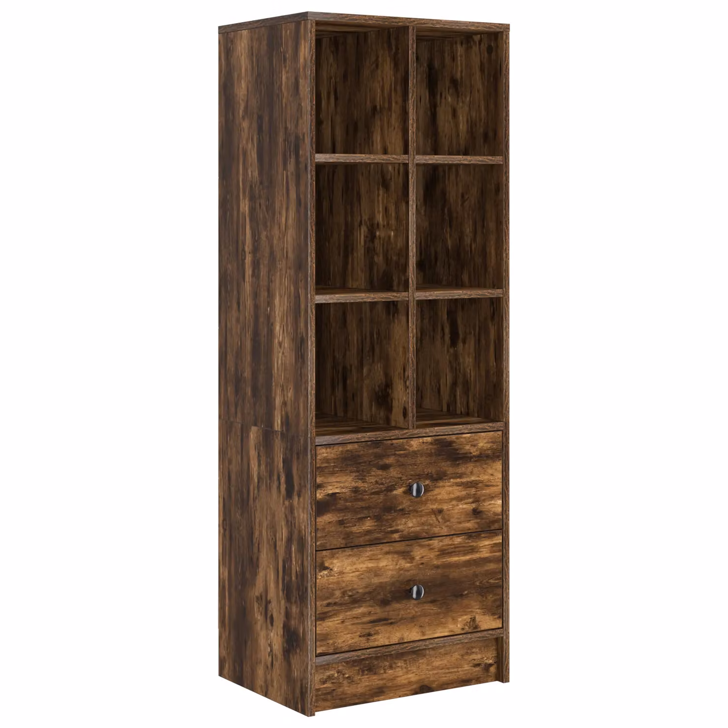 Berkfield Home Smoked Oak Shelving Unit in Brown – 2