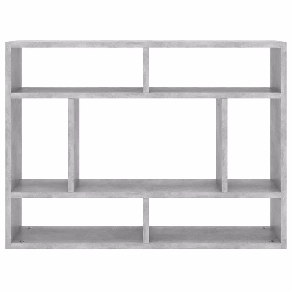 Berkfield Home Wall Mounted Concrete Grey MDF Shelf W/D/H: 75 x 16 x 55 cm – 3