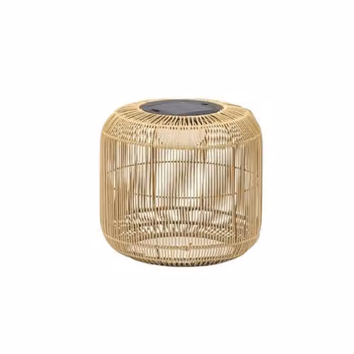 K LIVING Rao Small Rattan Solar Rechargeable LED Lantern Light in Brown – 2