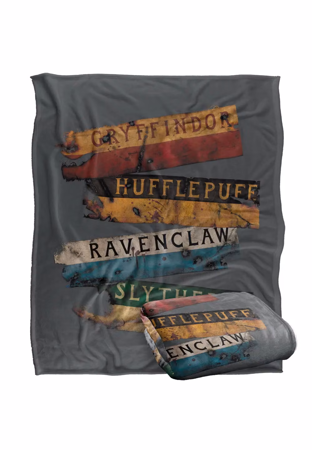 Harry Potter Burnt Banners Silky Touch Super Soft Throw Blanket, White, W/D: 152 x 127 cm – 2