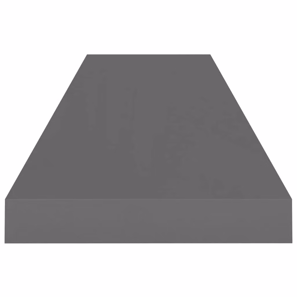 Berkfield Home Set of 4 Floating Wall Shelves in High Gloss Grey, W/D/H: 90 x 23.5 x 4 cm – 3