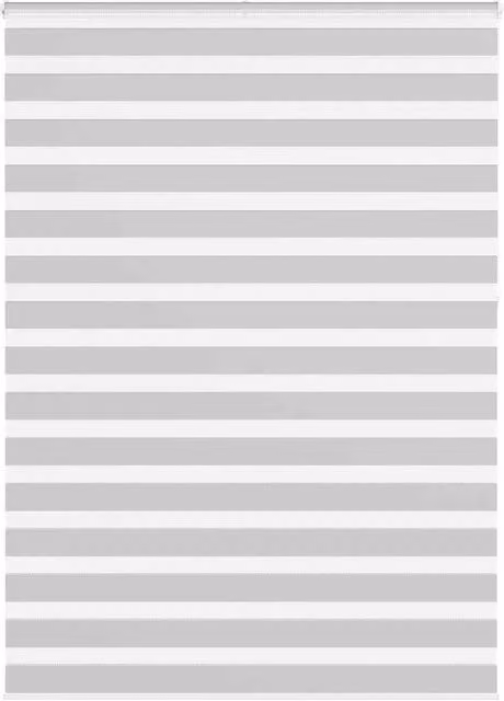 Berkfield Home Zebra Blind in Light Grey Polyester, W: 165 cm, H: 230 cm