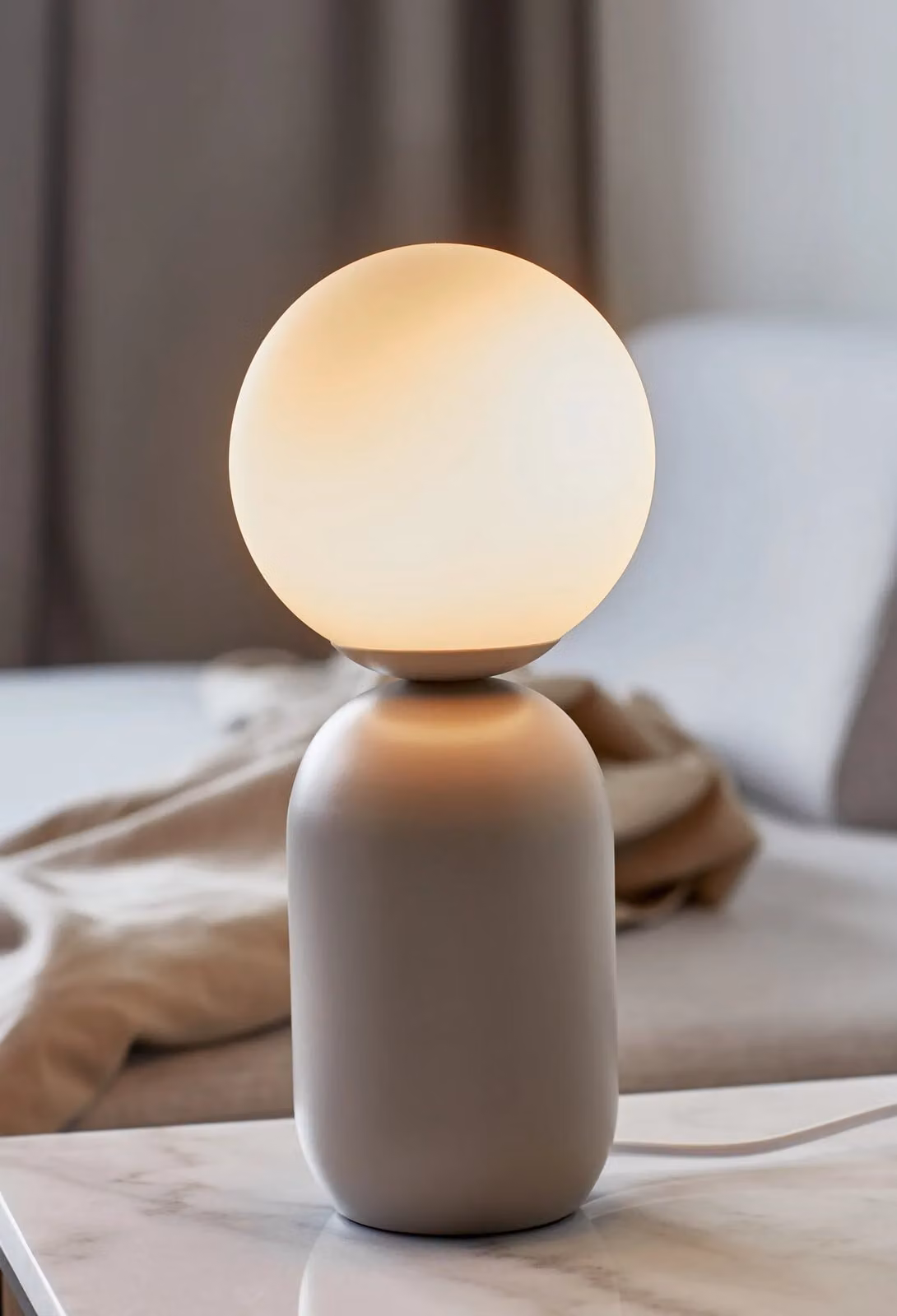 Nordlux Notti Table Lamp in Grey Metal and Glass with E14 Socket – 2
