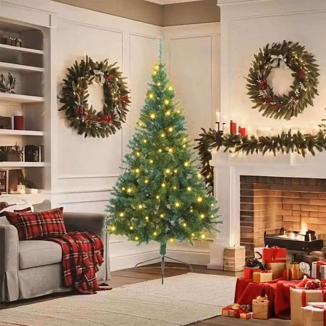 Berkfield Home Pre-lit Artificial Christmas Tree, Green, Height: 180 cm – 1