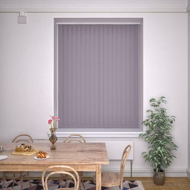 Terrys Kensington Plain Made to Measure Blackout Vertical Blind in Purple Polyester