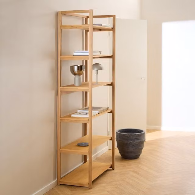 Furniture To Go Ludza Rectangular Bookcase in Oak Brown