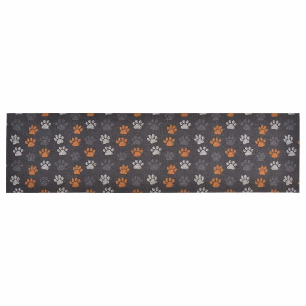 Berkfield Home Washable Paws Kitchen Rug, Grey and Multicolour, W: 45 cm, L: 150 cm – 2