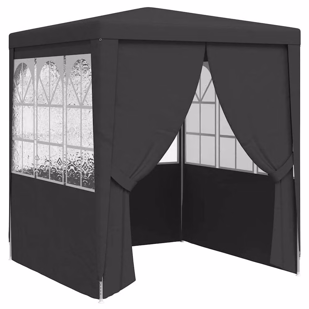 Berkfield Home Professional Party Tent with Side Walls, Anthracite and Black, W/D/H: 2 x 2 x 2 m – 1