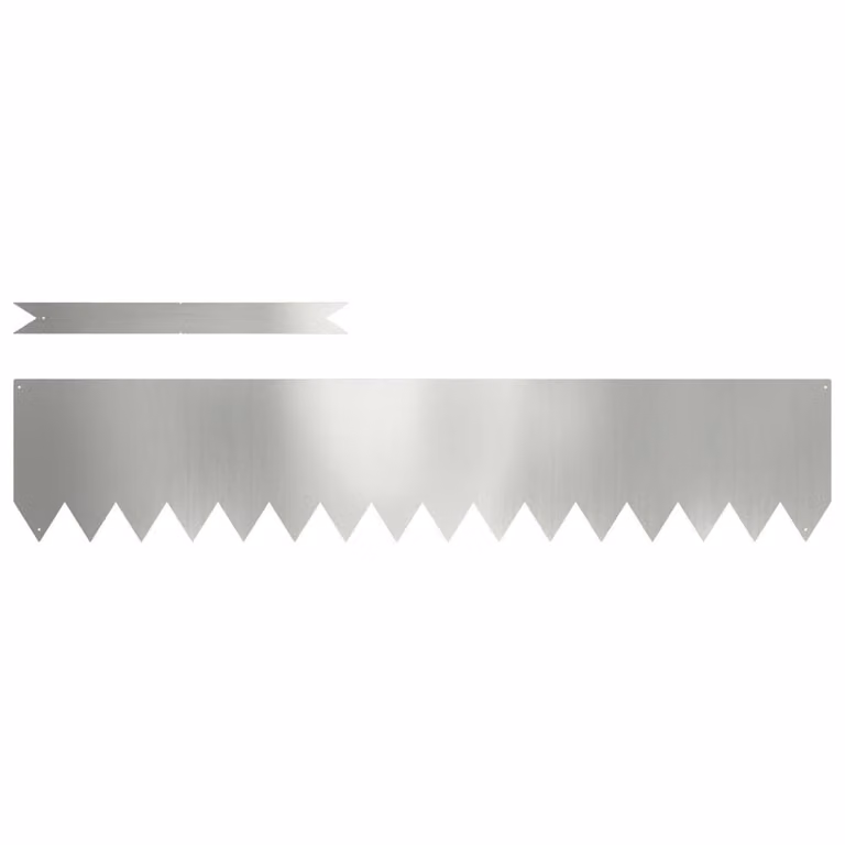 Berkfield Home Galvanised Steel Lawn Edgings, Silver, 20 Pieces, H x W x D: 20 x 100 x 0.5 cm