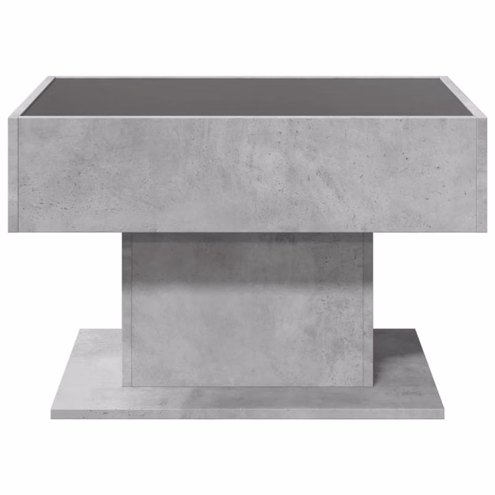 Berkfield Home Modern Rectangular Coffee Table in Concrete Grey with LED, W/D/H: 70 x 50 x 45 cm – 2
