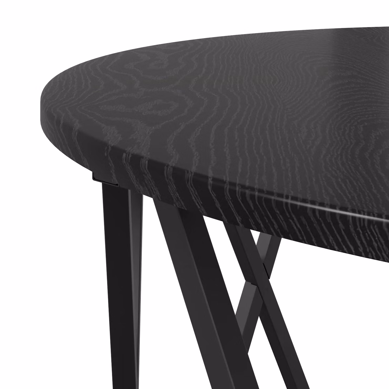 Berkfield Home Black Oak Coffee Table in Black Engineered Wood, W/D/H: 80 x 80 x 42 cm – 3