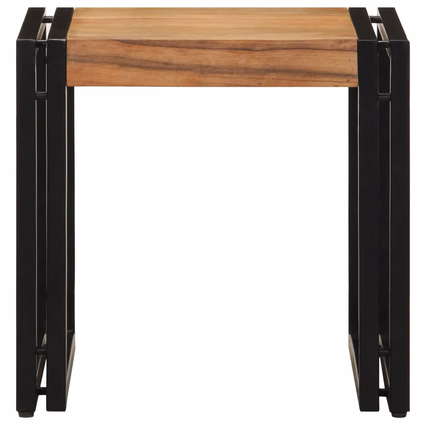Berkfield Home Industrial Acacia Wood Coffee Table in Brown, W/D/H: 40 x 50 x 38 cm – 3