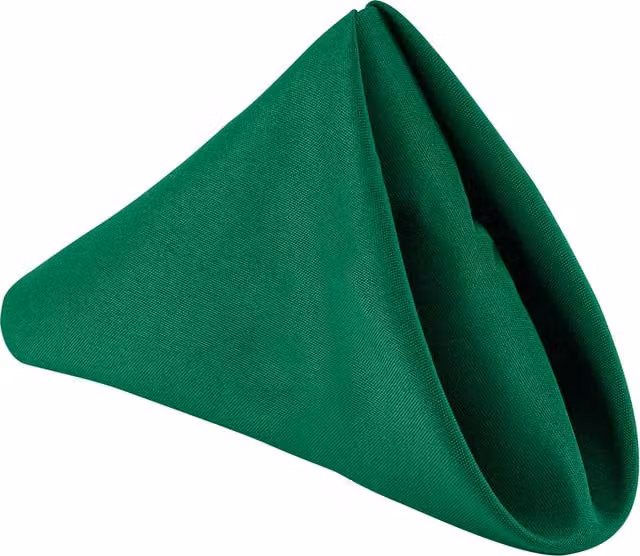 Trimming Shop Plain Emerald Green Cotton Polyester Dining Table Napkins
