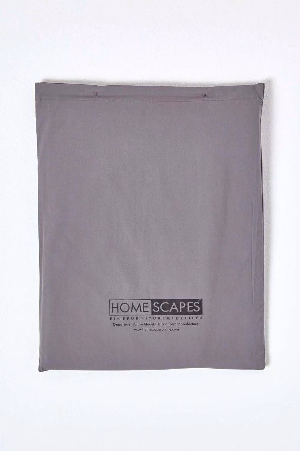 Homescapes Egyptian Cotton Percale Duvet Cover and Pillowcase Set, 200 TC, Grey, W: 140 cm, L: 200 cm – 2