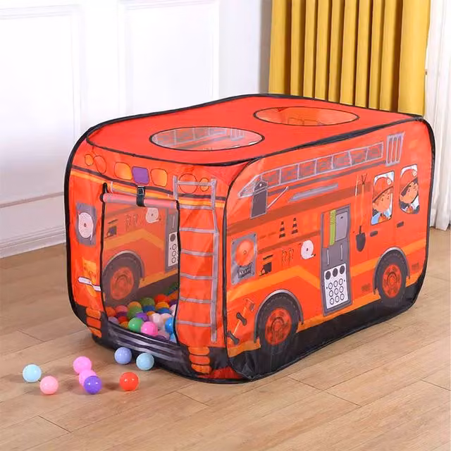 Lifeideas Fire Engine Themed Play Tent for Kids in Red