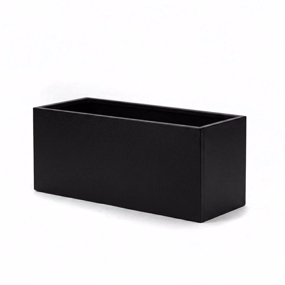 Nicoman Black Galvanised Steel Metal Planter Box W/D/H: 80 x 30 x 40 cm – 2