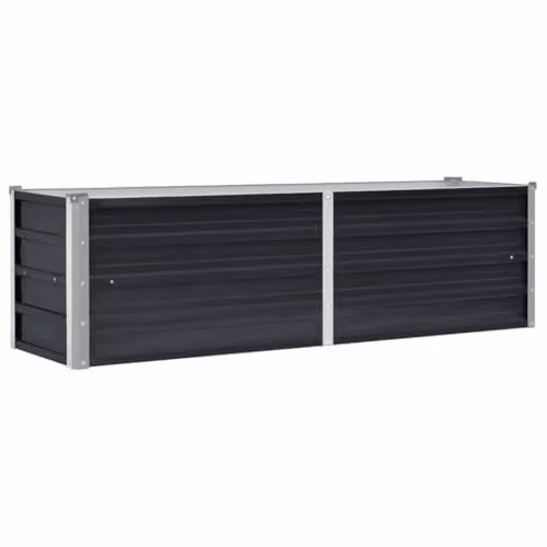vidaXL Anthracite Galvanised Steel Raised Bed W/D/H: 160 x 40 x 45 cm – 1