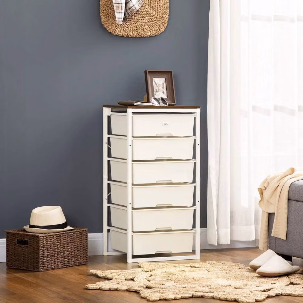 EONLION 6 Drawer Chest of Drawers in White – 2