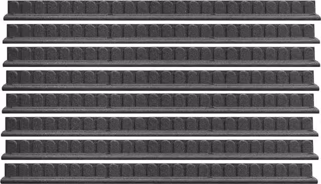 Garden Gear Flexi-Edge Lawn Mower Friendly Rubber Border Edging, Grey, 8