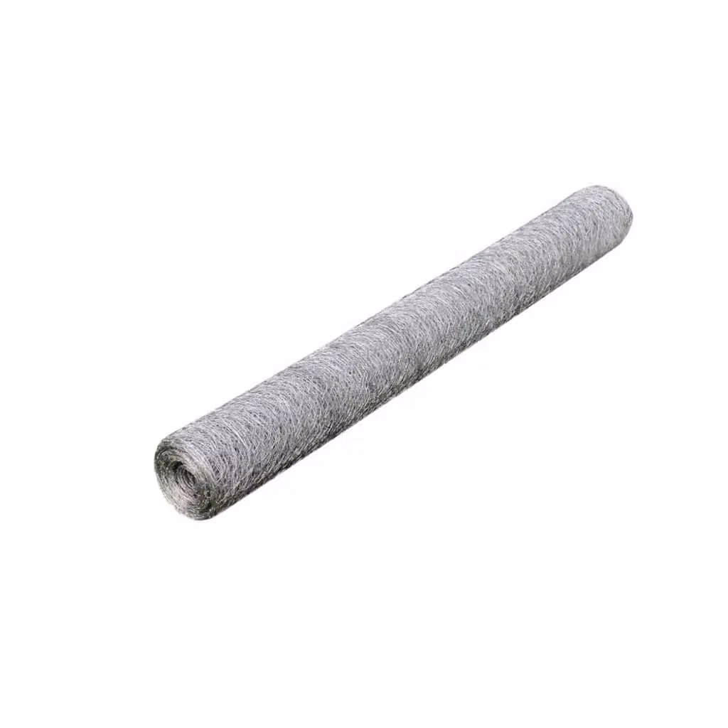 Berkfield Home Galvanised Steel Chicken Wire Fence, Silver, 25 x 0.75 m – 2