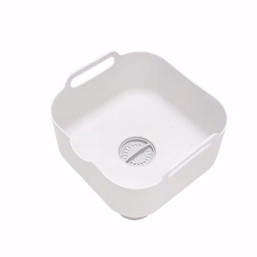 ReBorn Recycled Square Washing Up Bowl 9L in Stone – 1