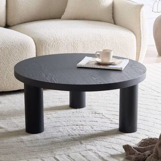 Wyld and Coco Black Round Coffee Table