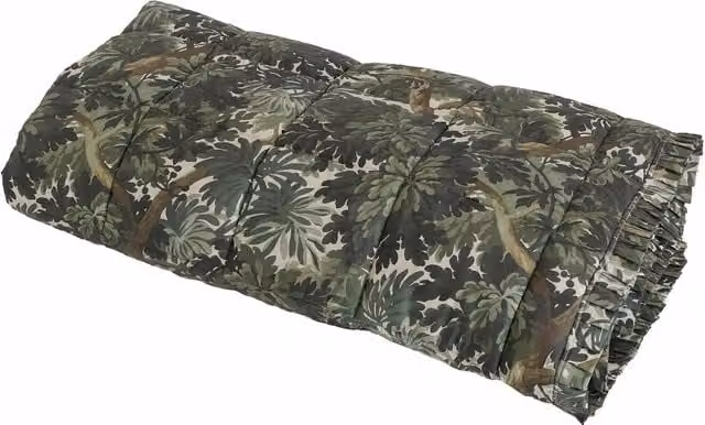 House of Hackney Green Floral Cotton and Wool Quilted Bedding