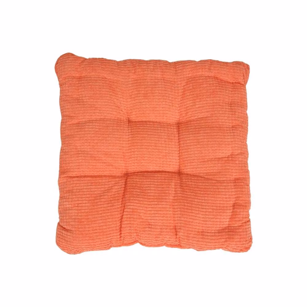 EONLION Orange Corduroy Square Dining Chair Seat Pads with Removable Cover, W: 120 cm, D: 90 cm – 4