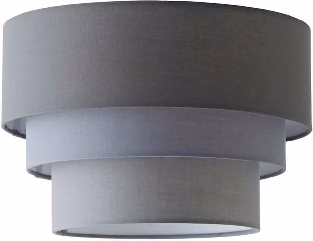 ValueLights Aztec 3 Tier Fabric Ceiling Light Shade in Grey and White