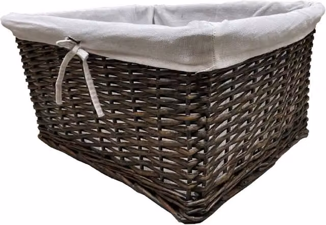 Topfurnishing Set of 4 Brown Willow Wicker Open Weave Rattan Storage Baskets