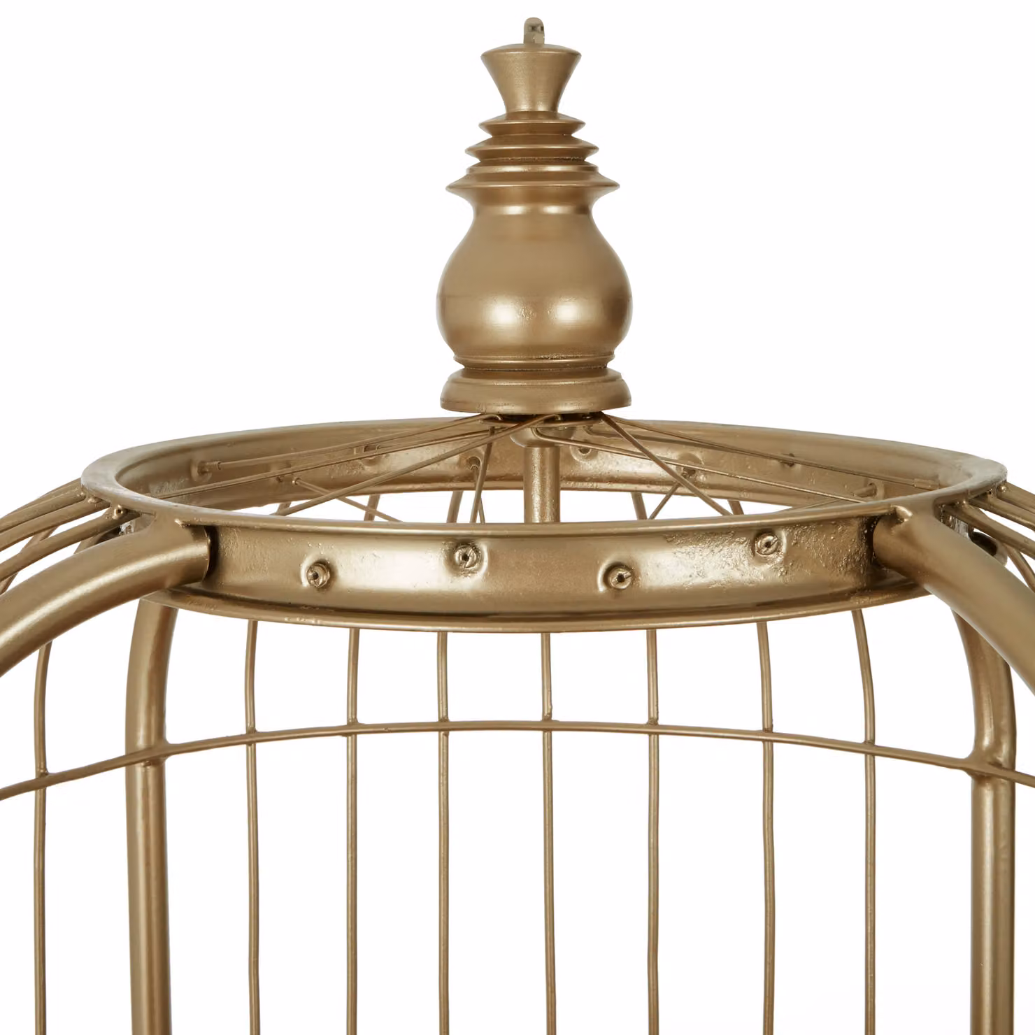 Orsina Modern Black and Gold Birdcage Shelf Unit – 2