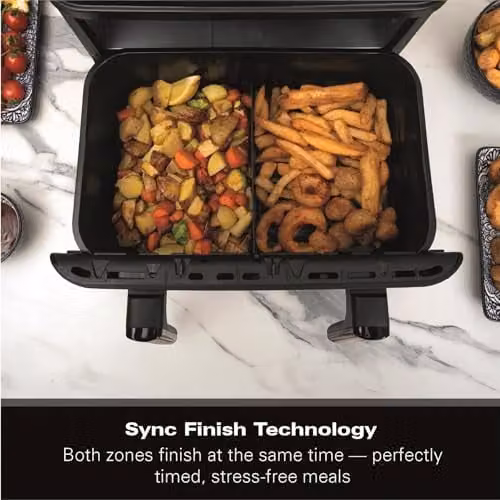 Hamilton Beach 10L Dual Zone FlexiZone Air Fryer with LCD Touchscreen and Vortex Technology, Black HB983AP – 6