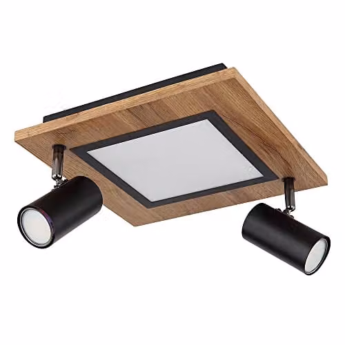 Globo Lighting Modern LED Ceiling Light in Brown, Black and White with 2 Bulbs Included, W: 30 cm – 1