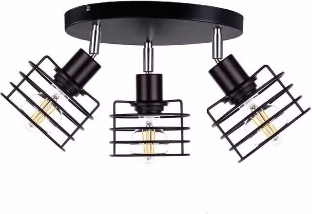 Netlighting Viva Ceiling Spotlight Clusters in Black, 35 cm, 3x E27