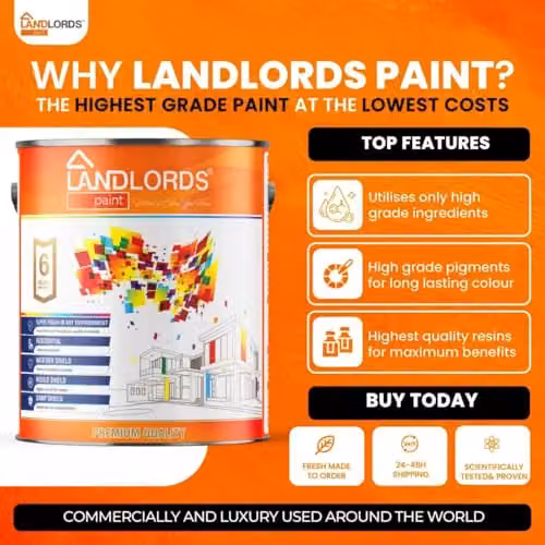 Landlords Mould Resistant Water Based Kitchen and Bathroom Emulsion Paint, Light Yellow, 1 l – 2