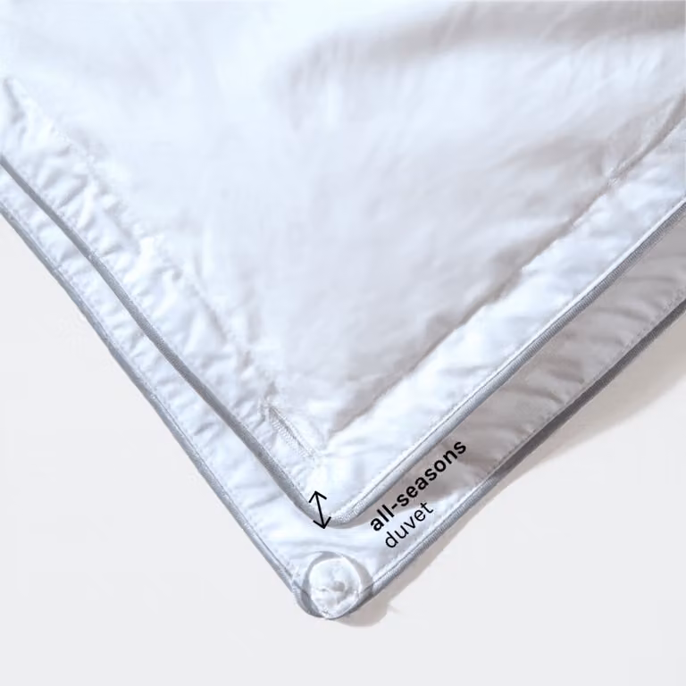 Cuddledown All Seasons Adult Duvet with 100% Canadian Goose Down and White Cotton Cover