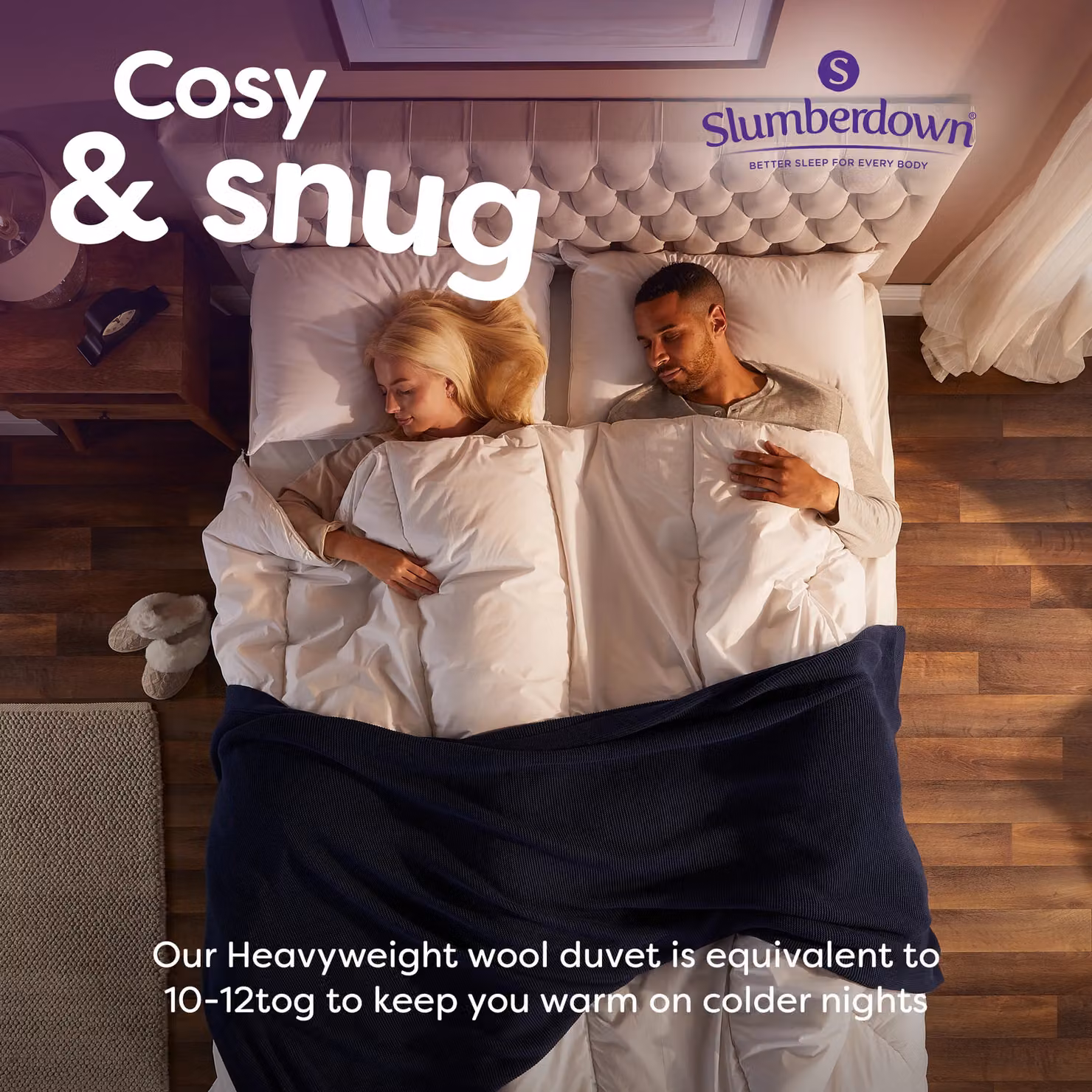 Slumberdown Wonderful Wool Mediumweight Double Duvet in White – 4