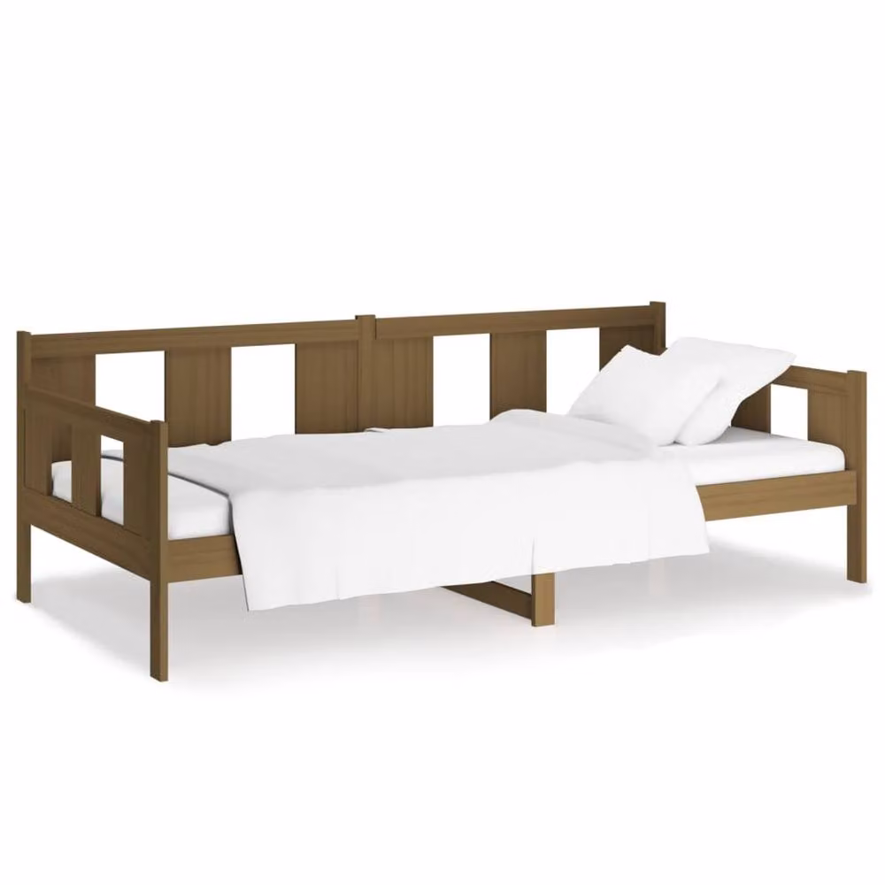 Berkfield Home Beautiful Day Bed in Honey Brown Solid Pine Wood W/D/H: 190 x 90 cm – 2