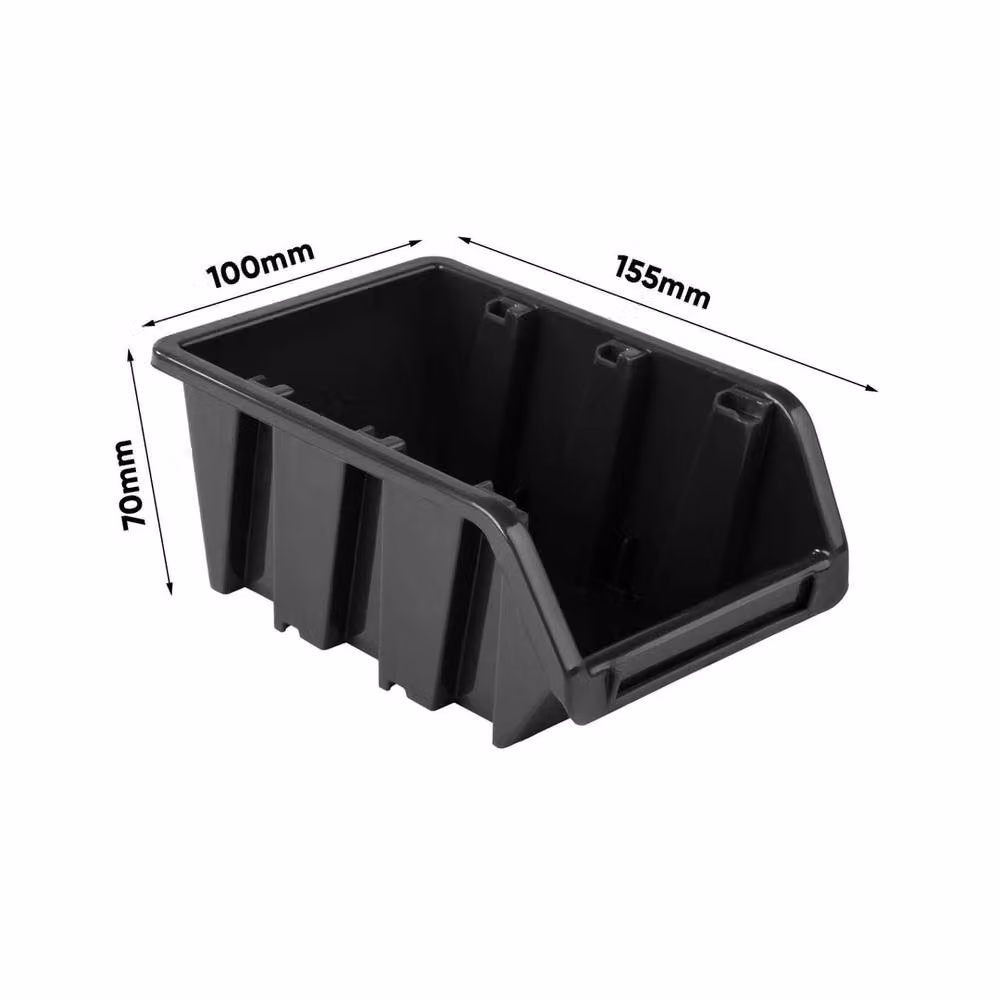 VOGREX Wall Mounted Black Plastic Pegboard Garage Storage Set – 2