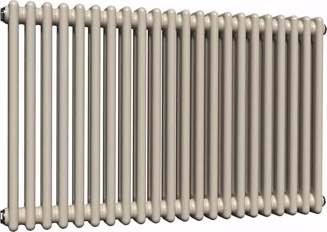 Lux Heat Horizontal Column Radiator in Moon Dust Grey/Beige, W/H: 60.0 x 101.0 cm