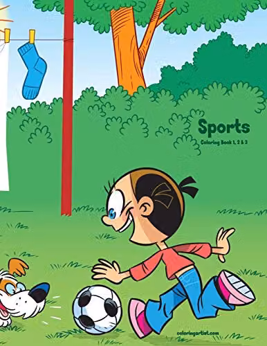 Createspace Sports Coloring Book 1, 2 & 3 Multicolour Childrens Paper Book H: 27.94 cm, W: 21.59 cm