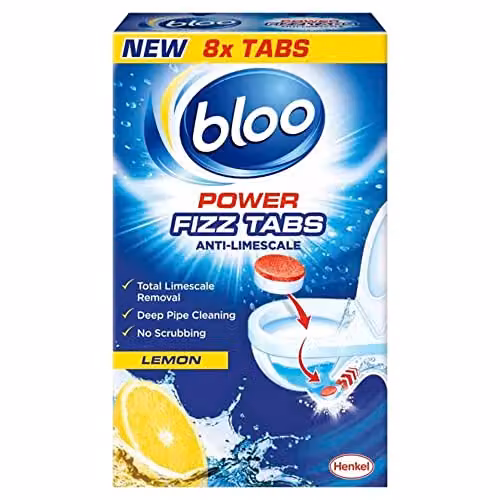 Bloo Power Fizz Tabs Anti-Limescale Drain Deep Cleaning Lemon, 8 x 25g – 2