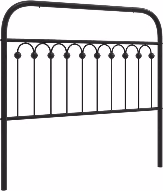 Berkfield Home Classic Metal Headboard in Black, Width: 107 cm – 1