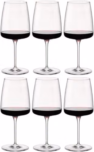 Bormioli Rocco Nexo Gran Red Glass Wine Goblets, Pack of 6, 540 ml per glass – 1