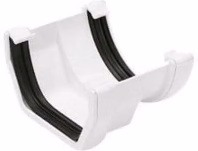 FloPlast White PVC Square to Half Round Gutter Adaptor