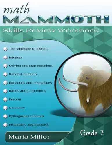 Math Mammoth Grade 7 Skills Review Workbook, Multicolour