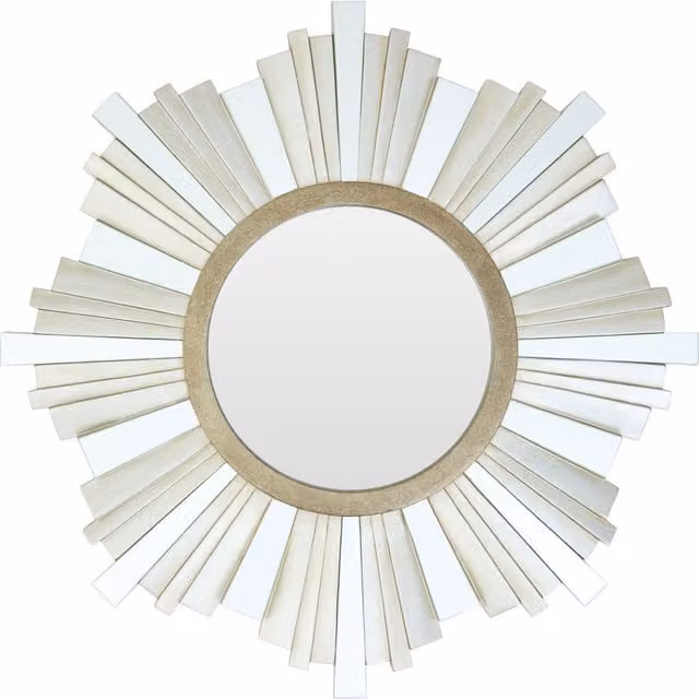 Orsina Sorrel Round Wall Mirror in Silver or Gold